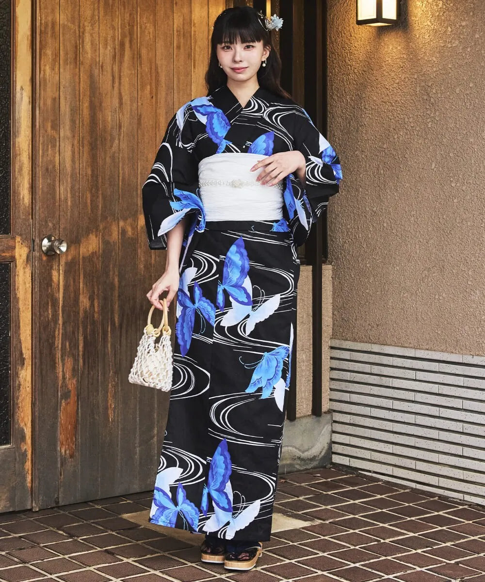 川口ゆりな コラボ浴衣 ユリシスの幻想夜 4点セット(浴衣・兵児帯・腰紐×2)