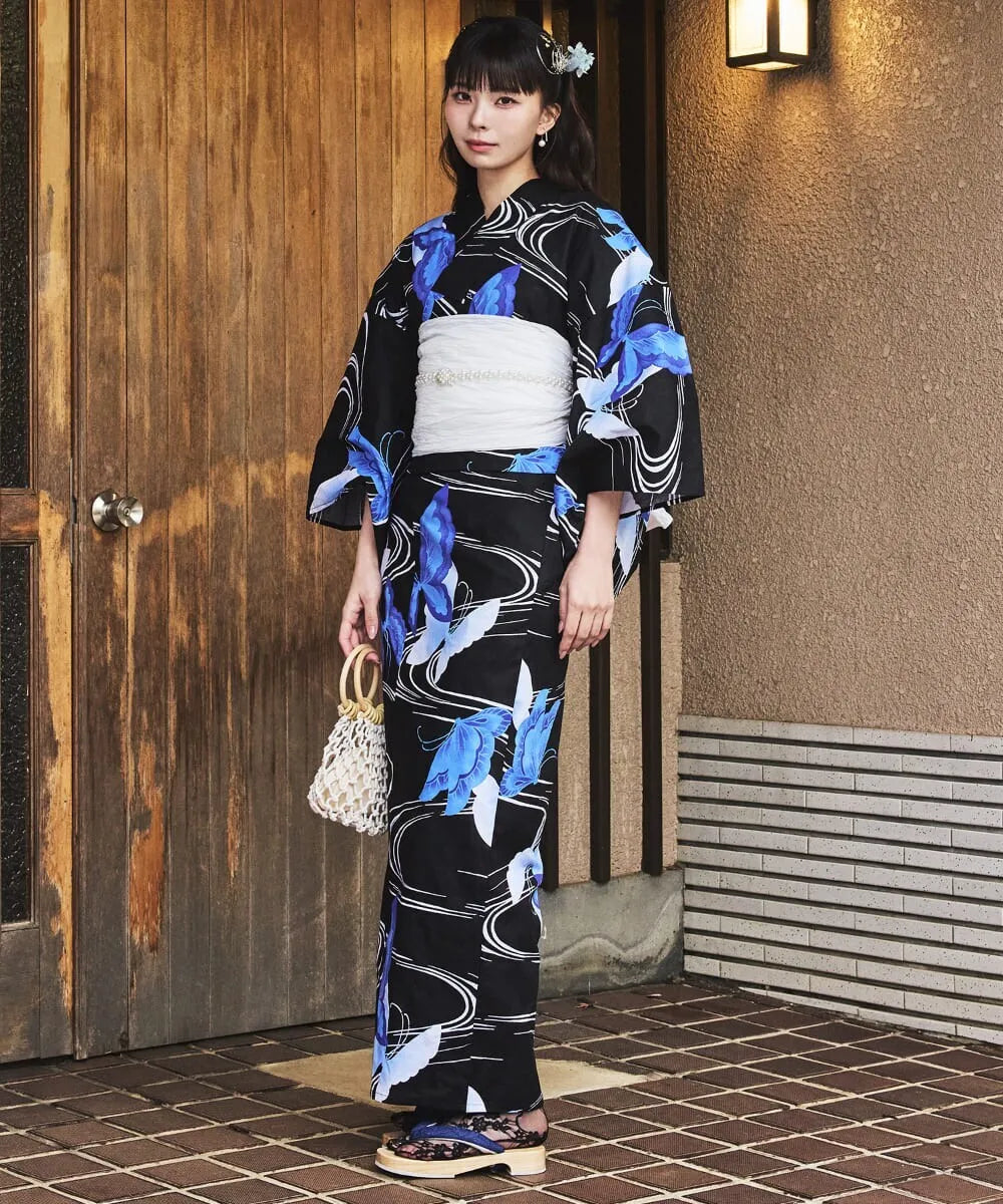 川口ゆりな コラボ浴衣 ユリシスの幻想夜 4点セット(浴衣・兵児帯・腰紐×2)