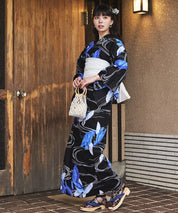 川口ゆりな コラボ浴衣 ユリシスの幻想夜 4点セット(浴衣・兵児帯・腰紐×2)