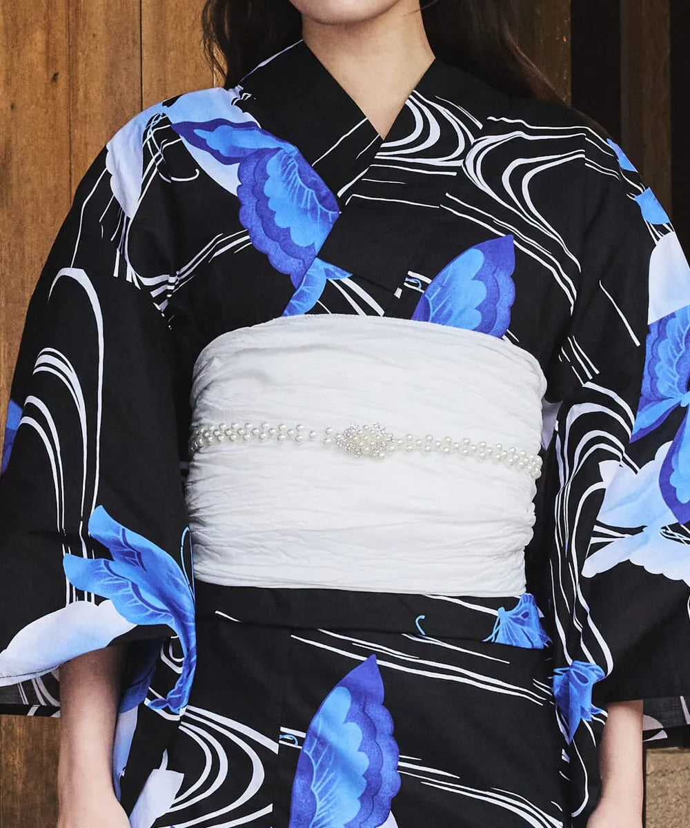 川口ゆりな コラボ浴衣 ユリシスの幻想夜 4点セット(浴衣・兵児帯・腰紐×2)