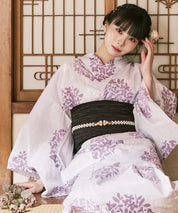 川口ゆりな コラボ浴衣 花風アンティーク 4点セット(浴衣・兵児帯・腰紐×2)