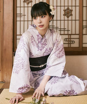 川口ゆりな コラボ浴衣 花風アンティーク 4点セット(浴衣・兵児帯・腰紐×2)