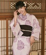 川口ゆりな コラボ浴衣 花風アンティーク 4点セット(浴衣・兵児帯・腰紐×2)