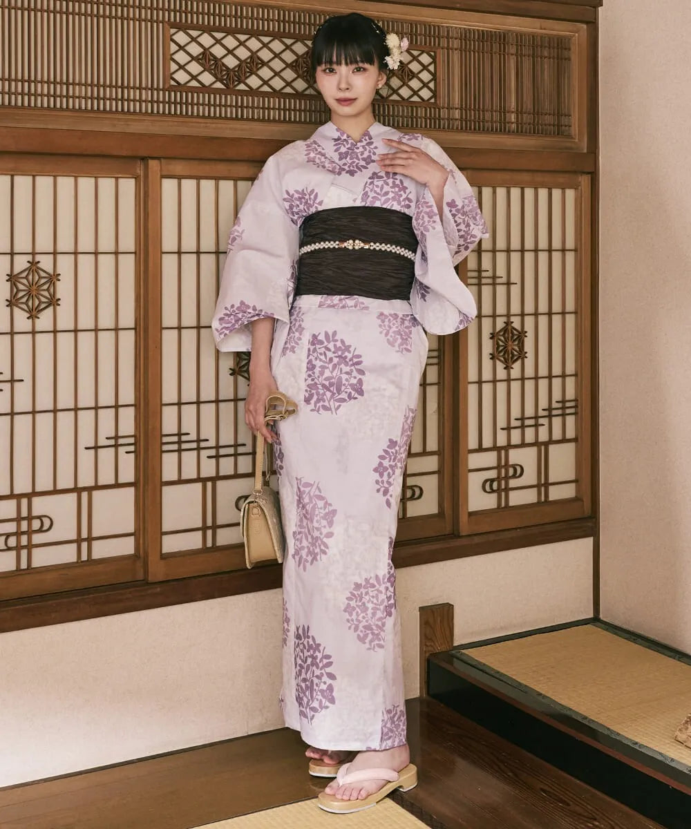 川口ゆりな コラボ浴衣 花風アンティーク 4点セット(浴衣・兵児帯・腰紐×2)