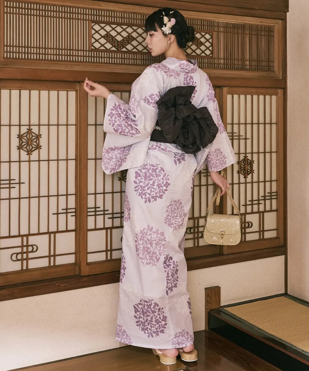 川口ゆりな コラボ浴衣 花風アンティーク 4点セット(浴衣・兵児帯・腰紐×2)