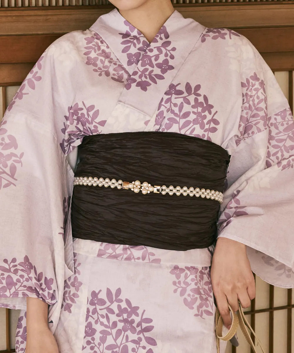 川口ゆりな コラボ浴衣 花風アンティーク 4点セット(浴衣・兵児帯・腰紐×2)