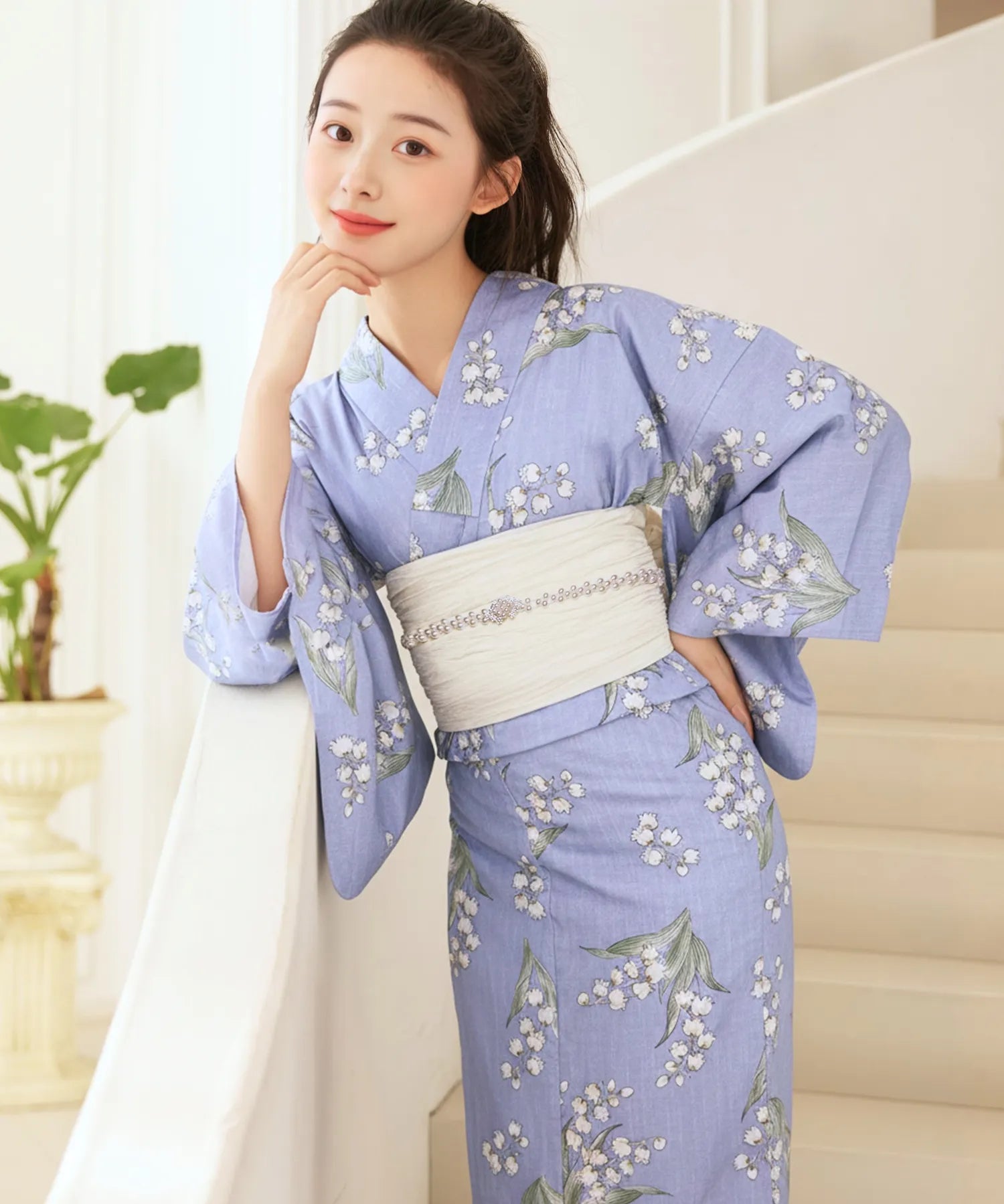 幻想レトロブルーム 4点セット(浴衣・兵児帯・腰紐×2)