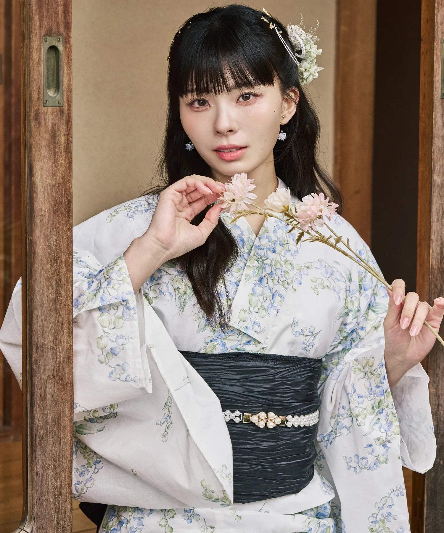 Y4-41浴衣セット+浴衣スリップ+お花パール飾り紐 Y4-41浴衣セット Y4-41浴衣セット+浴衣スリップ+お花パール飾り紐 Y4-41浴衣セット