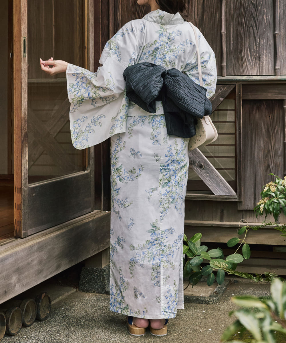 すずらんの夢 下駄付き5点セット(浴衣・兵児帯・腰紐×2・下駄)