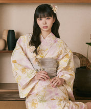 川口ゆりな コラボ浴衣 ノルディックの陽だまり 4点セット(浴衣・兵児帯・腰紐×2)