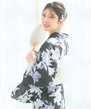 夏花浴衣 月下の百合調べ 4点セット(浴衣・兵児帯・腰紐×2)