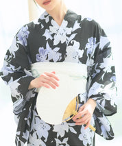 夏花浴衣 月下の百合調べ 4点セット(浴衣・兵児帯・腰紐×2)