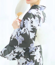 夏花浴衣 月下の百合調べ 4点セット(浴衣・兵児帯・腰紐×2)