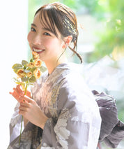 夏花浴衣 和花の柔香 4点セット(浴衣・兵児帯・腰紐×2)