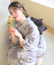 夏花浴衣 和花の柔香 4点セット(浴衣・兵児帯・腰紐×2)