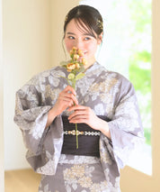 夏花浴衣 和花の柔香 4点セット(浴衣・兵児帯・腰紐×2)