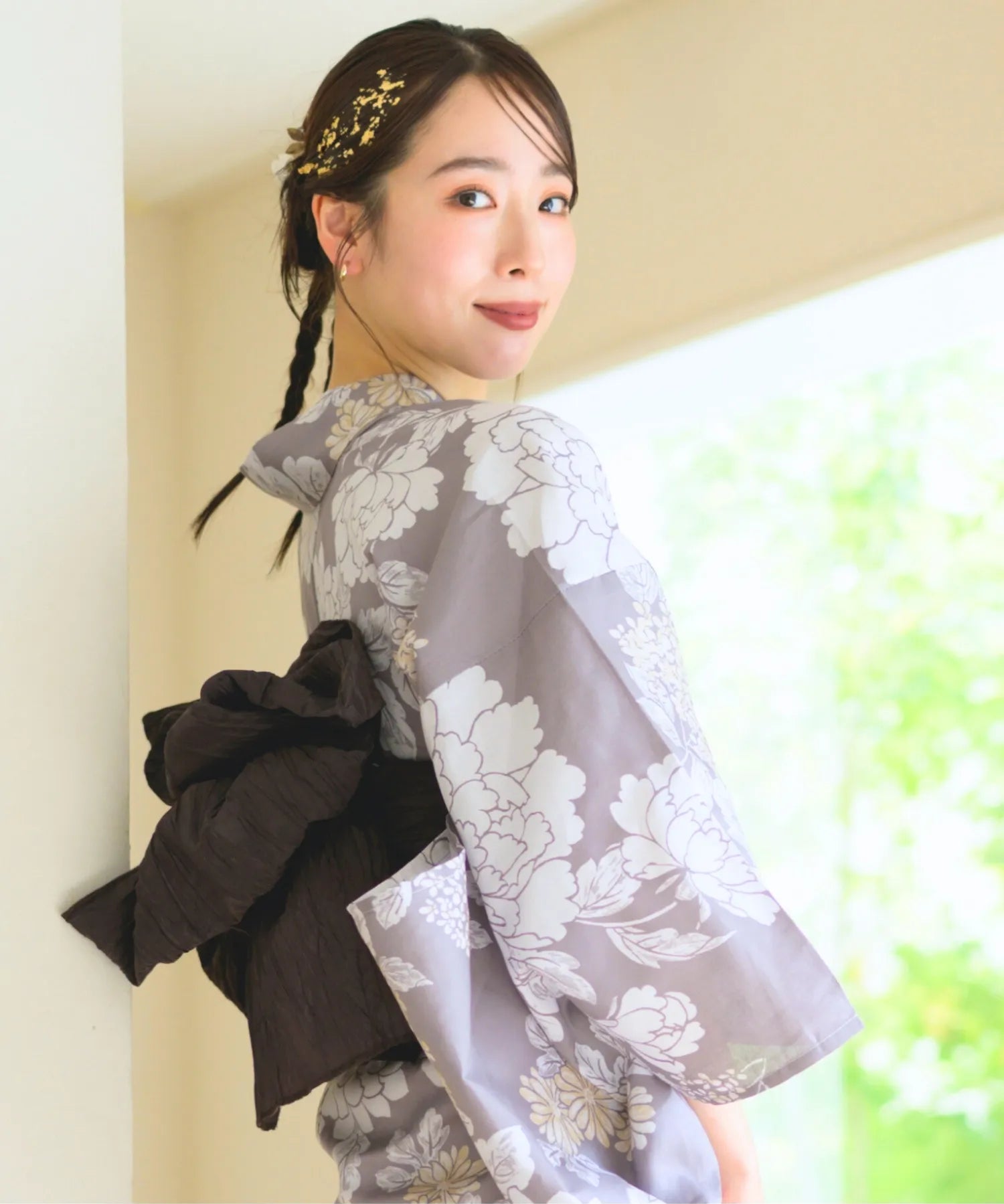夏花浴衣 和花の柔香 4点セット(浴衣・兵児帯・腰紐×2)