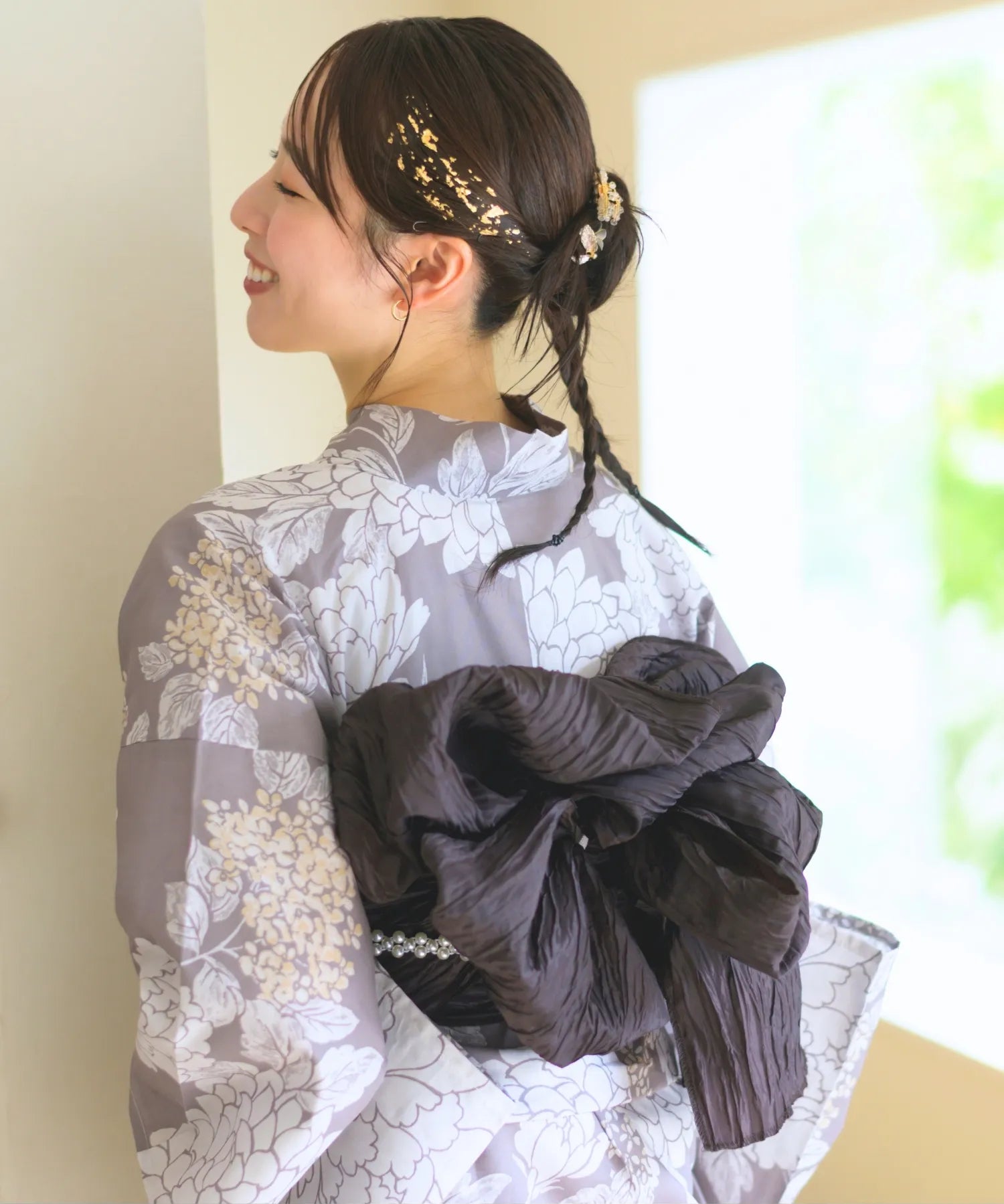 夏花浴衣 和花の柔香 4点セット(浴衣・兵児帯・腰紐×2)