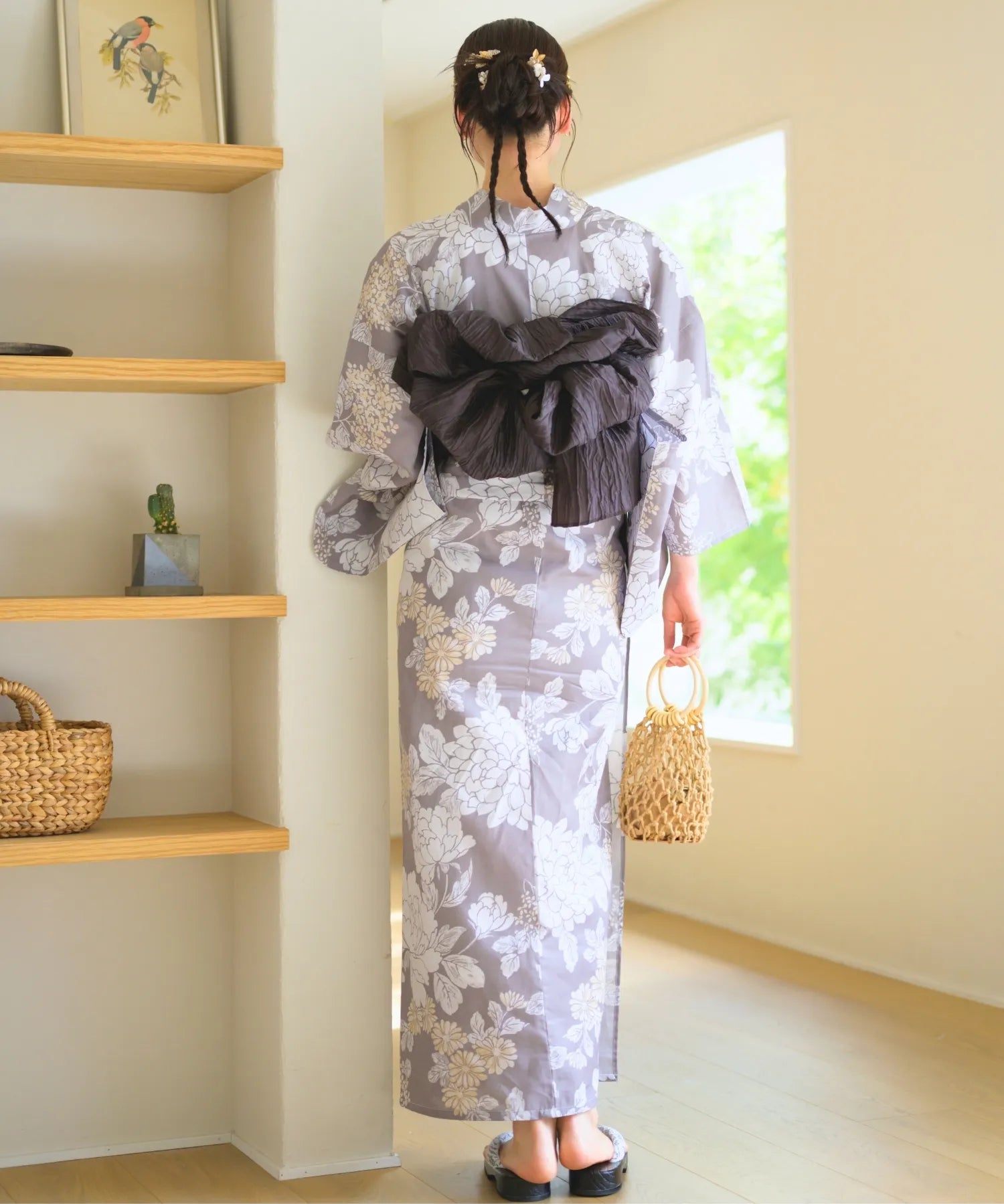 夏花浴衣 和花の柔香 4点セット(浴衣・兵児帯・腰紐×2)