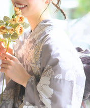夏花浴衣 和花の柔香 4点セット(浴衣・兵児帯・腰紐×2)