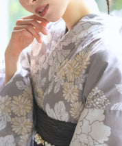 夏花浴衣 和花の柔香 4点セット(浴衣・兵児帯・腰紐×2)