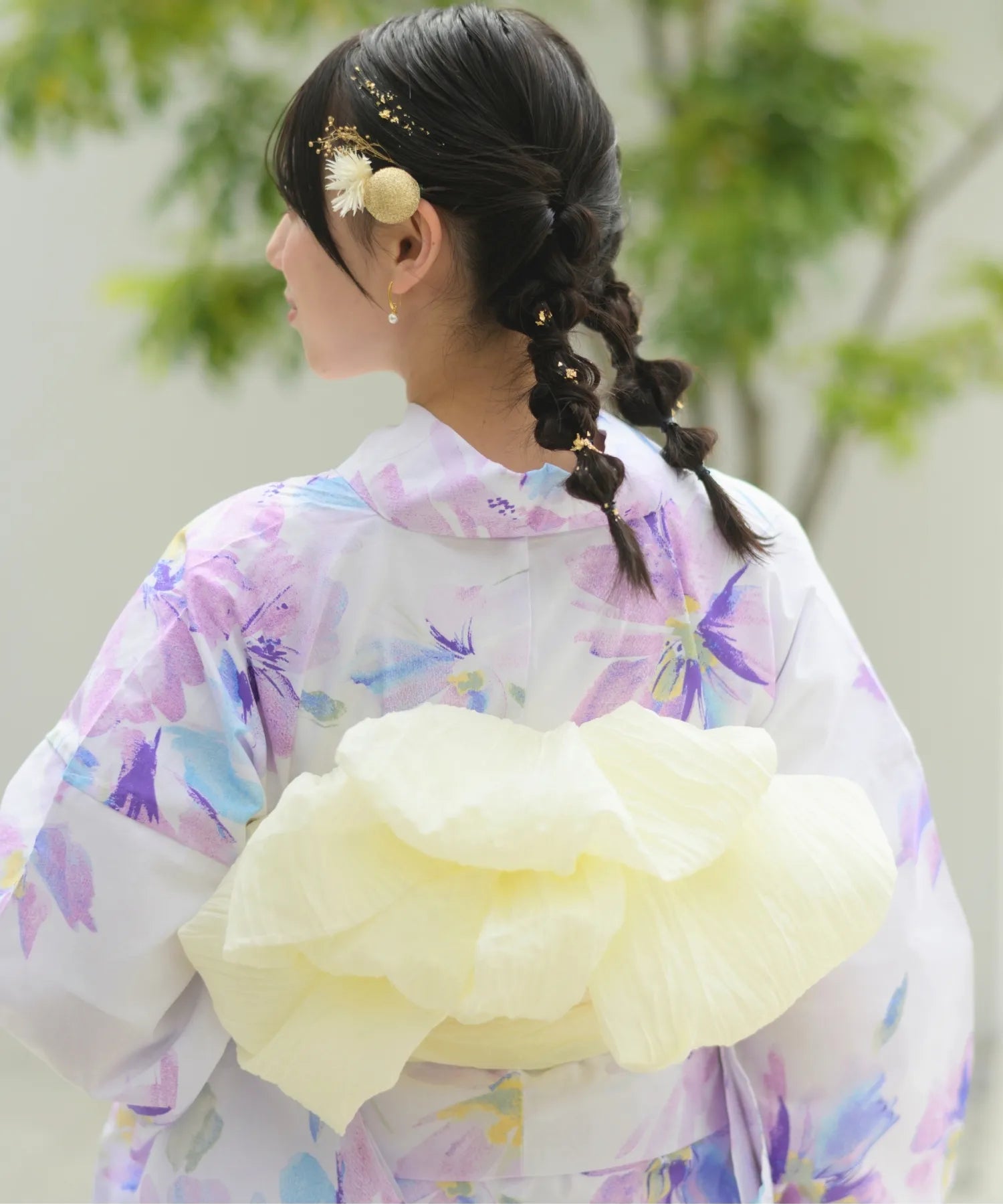 夏恋浴衣 マーガレットの花便り 下駄付き5点セット(浴衣・兵児帯・腰紐×2・下駄)