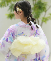 夏恋浴衣 マーガレットの花便り 下駄付き5点セット(浴衣・兵児帯・腰紐×2・下駄)