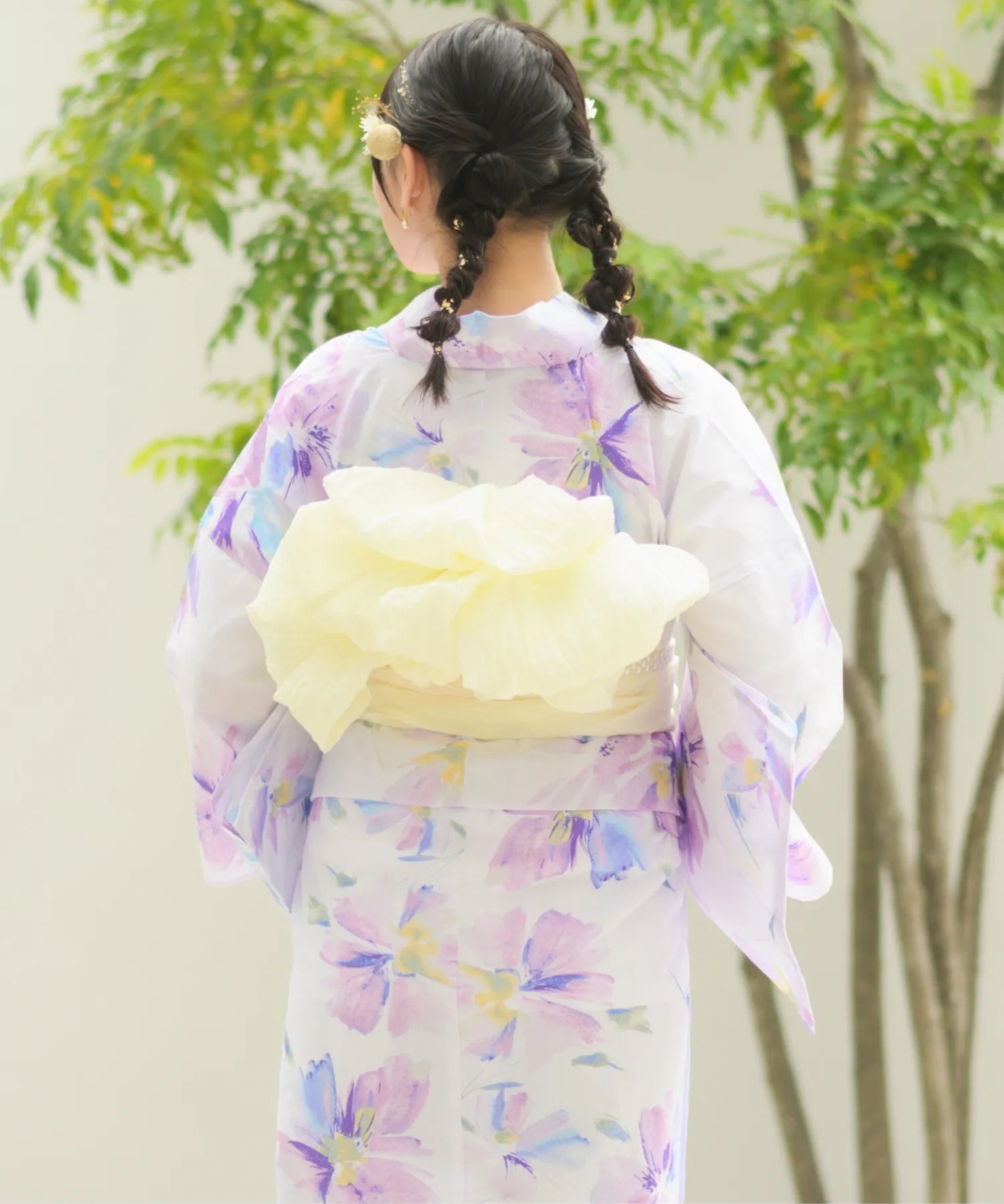 夏恋浴衣 マーガレットの花便り 下駄付き5点セット(浴衣・兵児帯・腰紐×2・下駄)