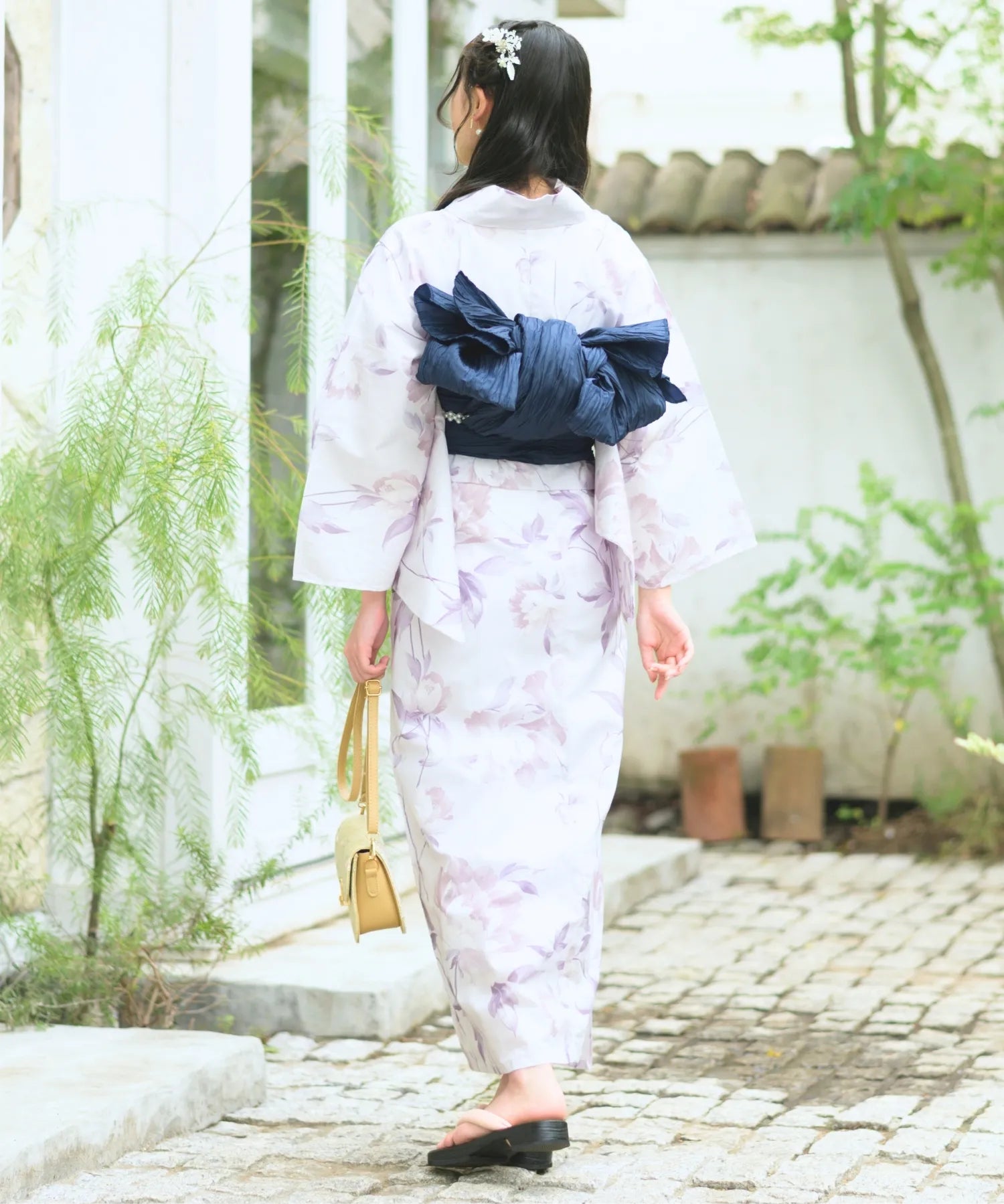 夏恋浴衣 優夢花の秘密 下駄付き5点セット(浴衣・兵児帯・腰紐×2・下駄)
