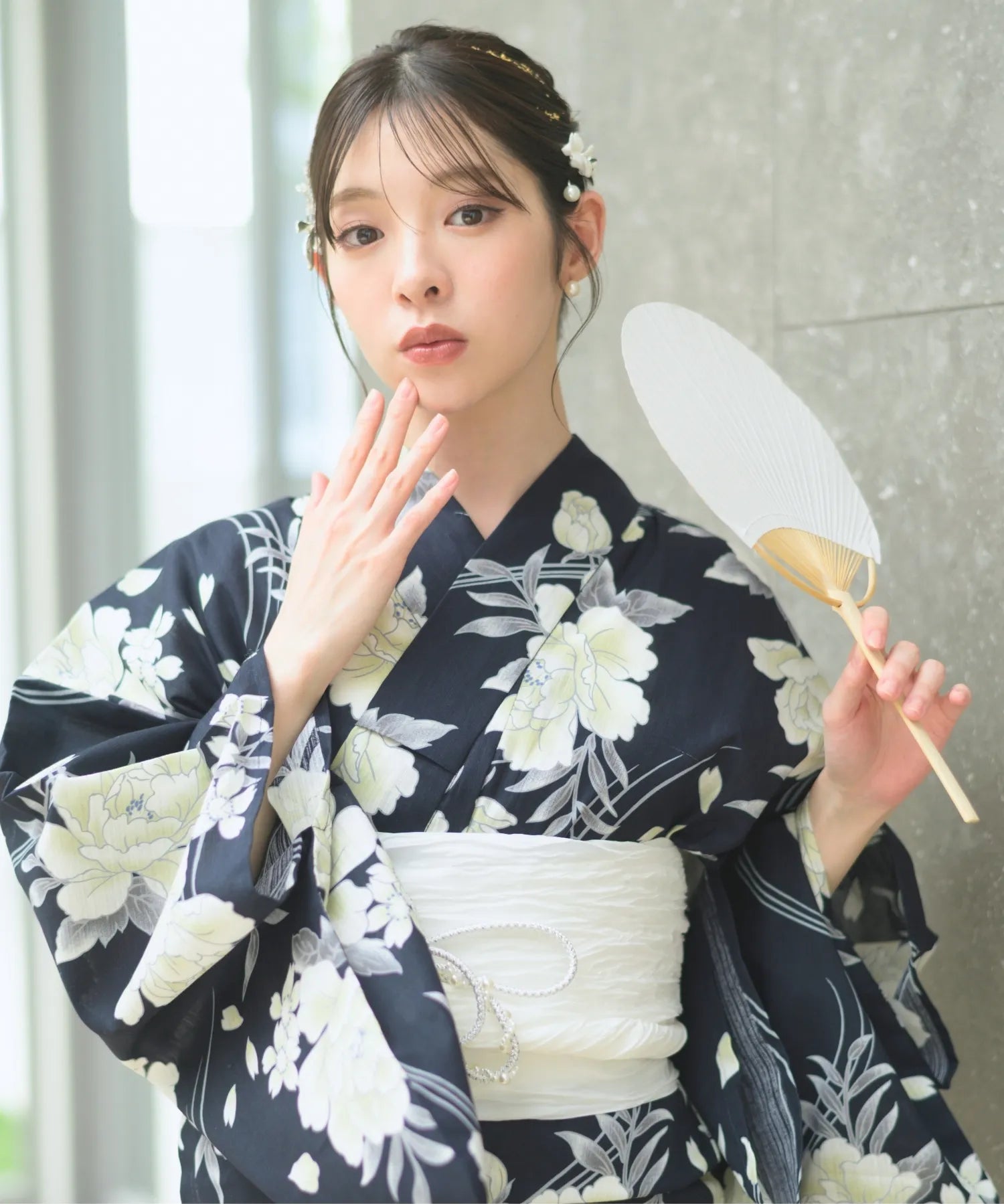 【CELEN】浴衣 ゆらめき牡丹 下駄付き5点セット 夏宵浴衣 ゆらめき牡丹 下駄付き5点セット(浴衣・兵児帯・腰紐×2