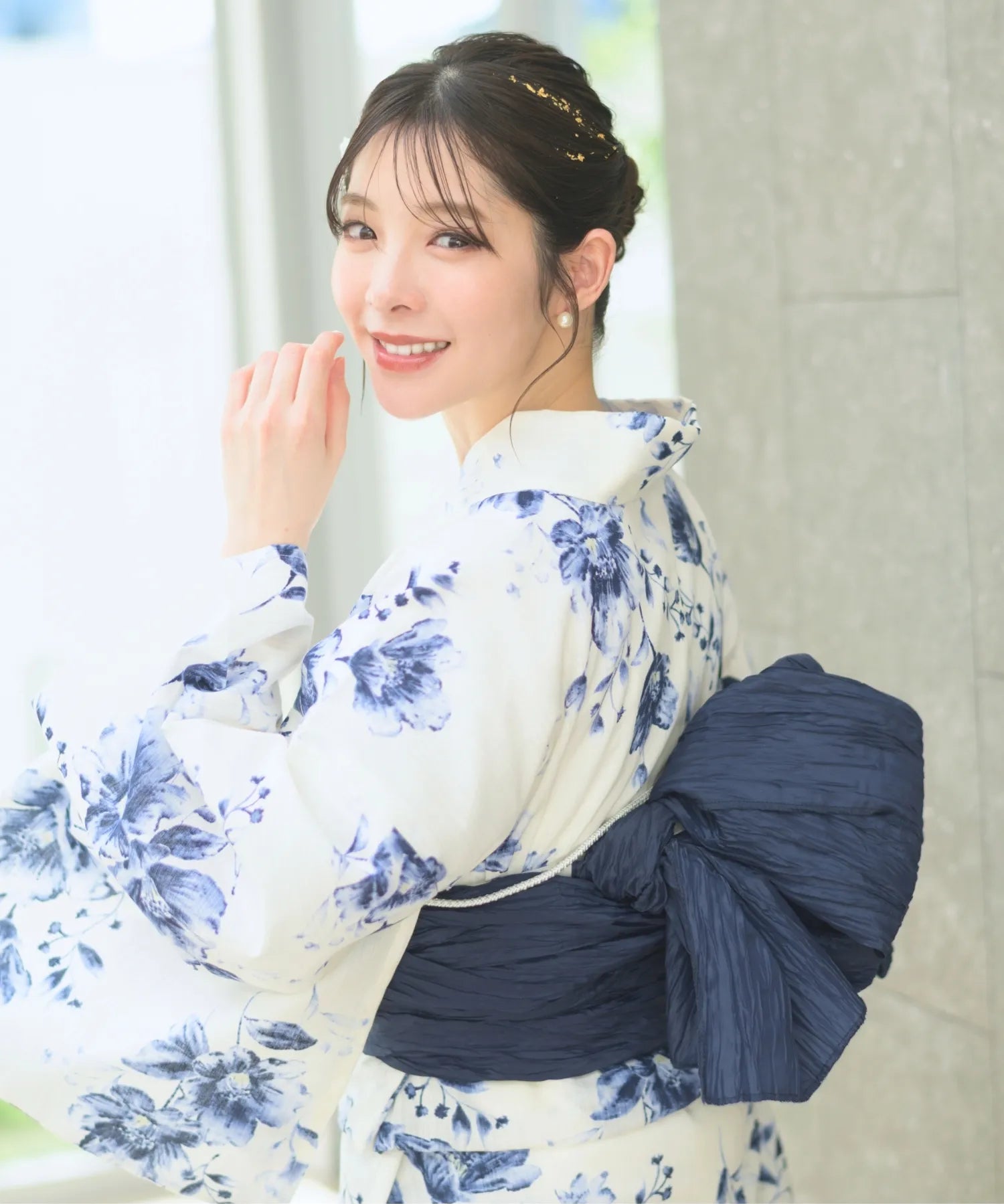 夏宵浴衣 艶麗深椿 下駄付き5点セット(浴衣・兵児帯・腰紐×2・下駄)