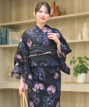 夏宵浴衣 宵の風花宴 下駄付き5点セット(浴衣・兵児帯・腰紐×2・下駄)