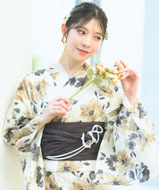 夏宵浴衣 色香花 下駄付き5点セット(浴衣・兵児帯・腰紐×2・下駄)