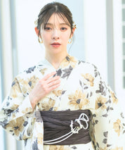 夏宵浴衣 色香花 下駄付き5点セット(浴衣・兵児帯・腰紐×2・下駄)