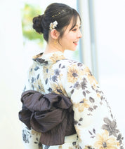 夏宵浴衣 色香花 下駄付き5点セット(浴衣・兵児帯・腰紐×2・下駄)