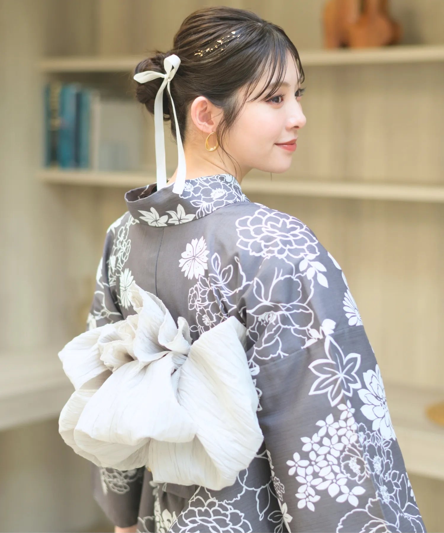 夏宵浴衣 菊芍優音 下駄付き5点セット(浴衣・兵児帯・腰紐×2・下駄)