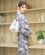 夏宵浴衣 菊芍優音 下駄付き5点セット(浴衣・兵児帯・腰紐×2・下駄)