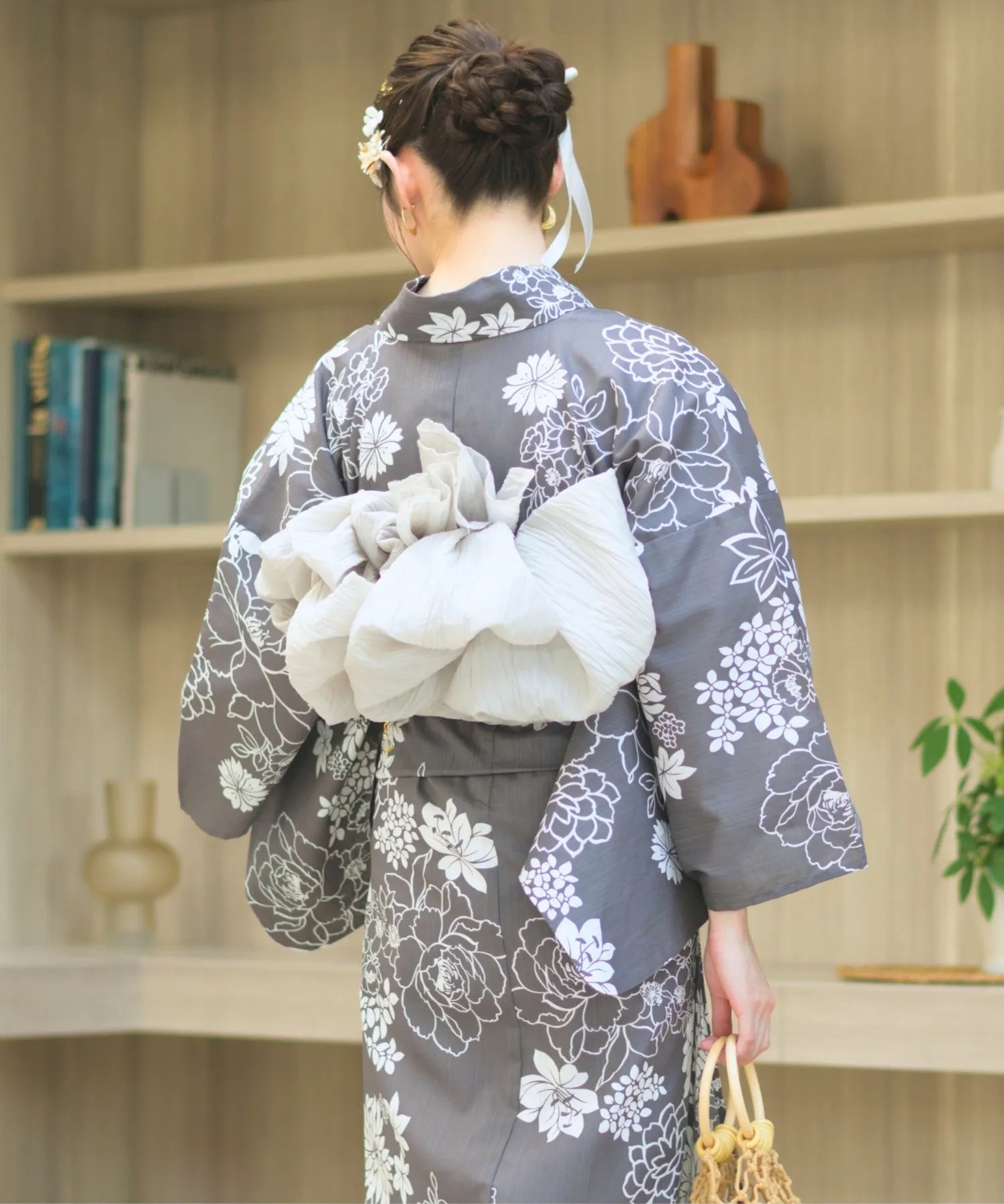 夏宵浴衣 菊芍優音 下駄付き5点セット(浴衣・兵児帯・腰紐×2・下駄)