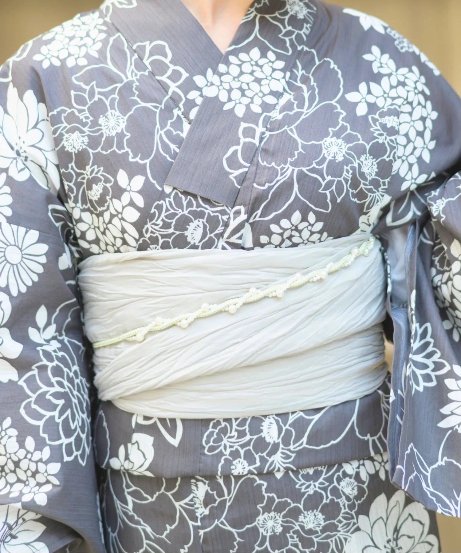 夏宵浴衣 菊芍優音 下駄付き5点セット(浴衣・兵児帯・腰紐×2・下駄)