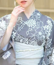 夏宵浴衣 菊芍優音 下駄付き5点セット(浴衣・兵児帯・腰紐×2・下駄)
