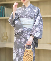 夏宵浴衣 菊芍優音 下駄付き5点セット(浴衣・兵児帯・腰紐×2・下駄)