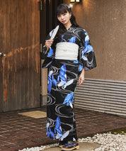 川口ゆりな コラボ浴衣 ユリシスの幻想夜 下駄付き5点セット(浴衣・兵児帯・腰紐×2・下駄)