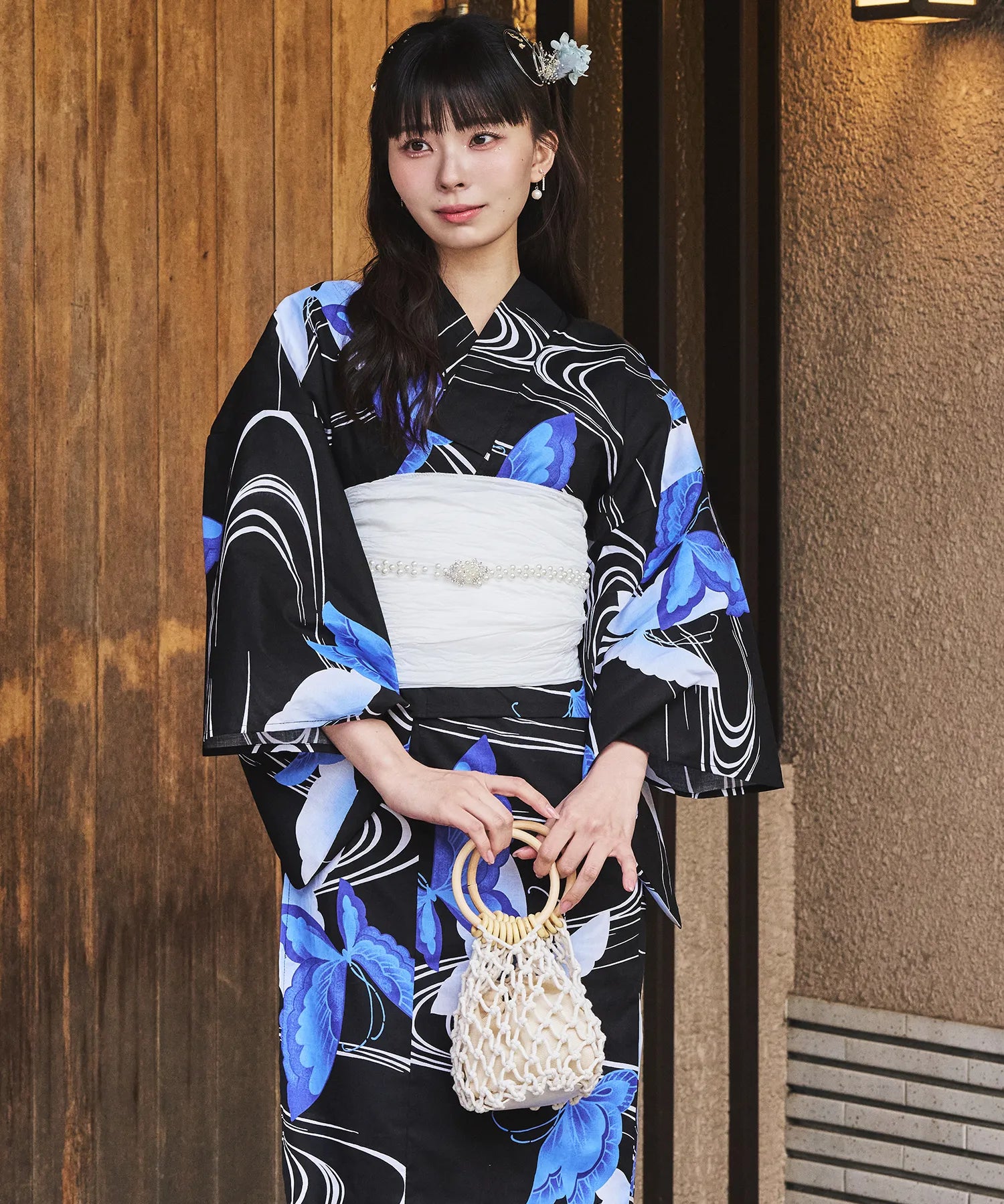 川口ゆりな コラボ浴衣 ユリシスの幻想夜 下駄付き5点セット(浴衣・兵児帯・腰紐×2・下駄)