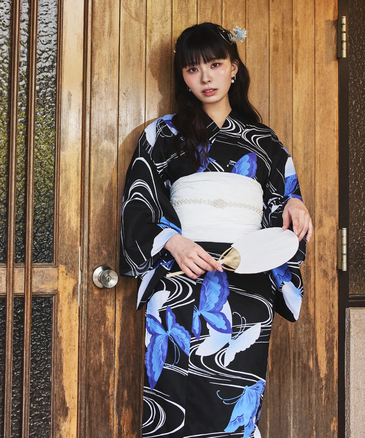 川口ゆりな コラボ浴衣 ユリシスの幻想夜 下駄付き5点セット(浴衣・兵児帯・腰紐×2・下駄)