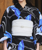 川口ゆりな コラボ浴衣 ユリシスの幻想夜 下駄付き5点セット(浴衣・兵児帯・腰紐×2・下駄)