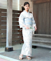 儚夏浴衣 すずらんの夢 下駄付き5点セット(浴衣・兵児帯・腰紐×2・下駄)