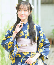 夕涼浴衣 星夜の花姫 二部式3点セット(上衣・下衣・兵児帯)