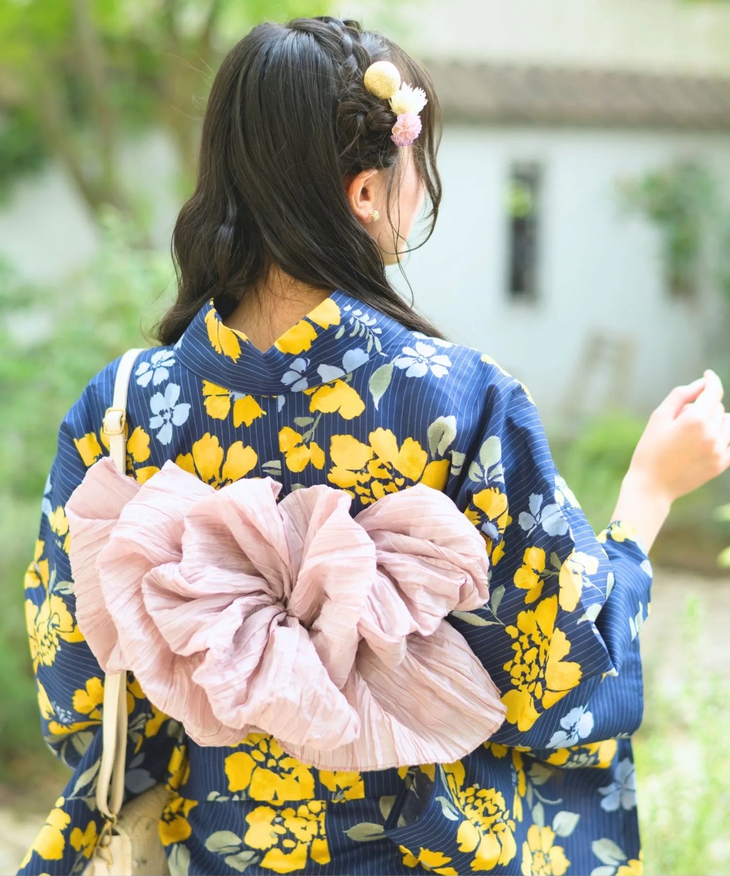 夕涼浴衣 星夜の花姫 二部式3点セット(上衣・下衣・兵児帯)