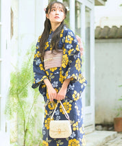 夕涼浴衣 星夜の花姫 二部式3点セット(上衣・下衣・兵児帯)