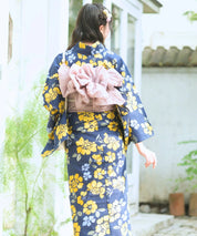 夕涼浴衣 星夜の花姫 二部式3点セット(上衣・下衣・兵児帯)